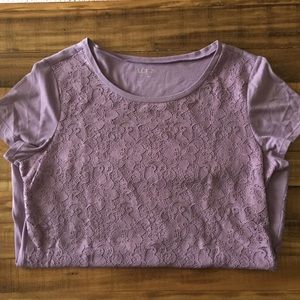 Ann Taylor Loft short sleeved lace top